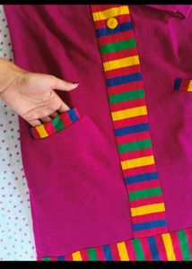 purple woollen kurta for women