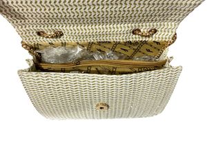 White Sequence Work Designer Shimmery Handbag with
