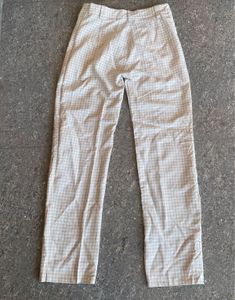 Checked button pants
