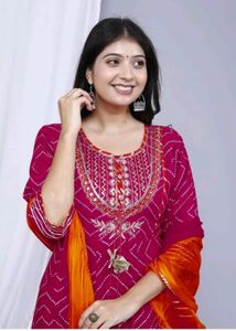 Kurta Pant With Duppata Combo
