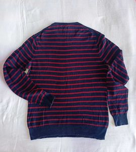 Navy &amp; Red Stripped Sweater