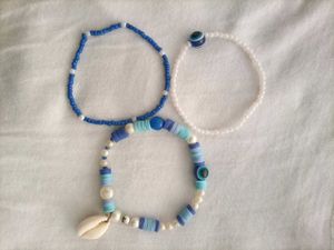 Shell &amp; Evil Eye Bracelet Stack 🐚💙✨