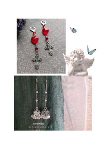 Set Of Goth and Chain jhumka Earrings