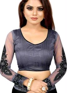 hesika एम्ब्रॉइडरेड रोज़ पहनने वाली आर्ट सिल्क साड