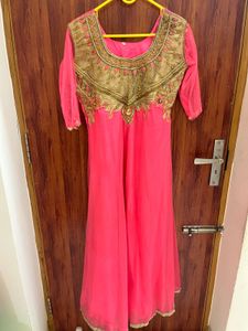 Pink & Gold Embroidered gown