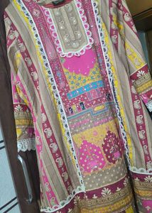 New A_line Muslin Kurta Set