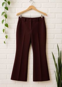 Burgundy Flared Trousers