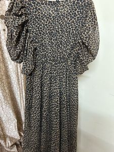 Leopard Print Midi Dress