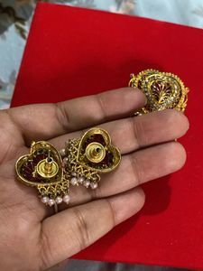 Beautiful Heart Shape Earrings With Pendant