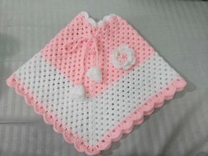 Wool Crochet Poncho