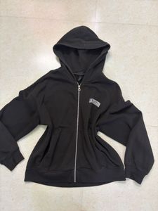 H&amp;M oversize unisex Black Zip-Up Hoodie🥰