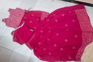 Red Embroidered Dress