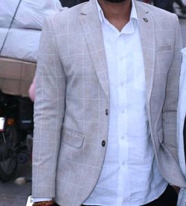 Stylish Checkered Blazer