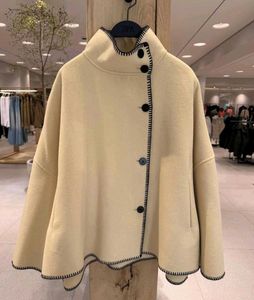 Stylish Cream Woolen  Coat