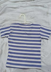 Striped Blue Crop Top