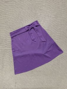 Purple Bow Mini Skirt