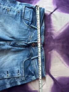 Denim Button Accent Shorts