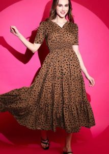 Brown Beach Wear Maxi Dress