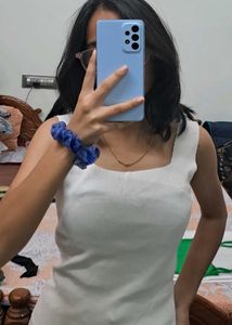 White Ribbed Tank Top