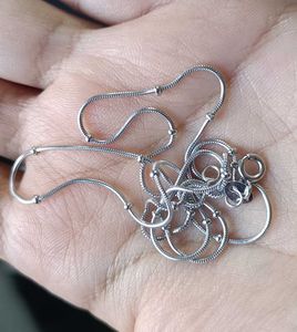 Silver Beaded Snake Chain