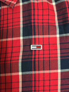 Tommy Hilfiger Red Plaid Flannel