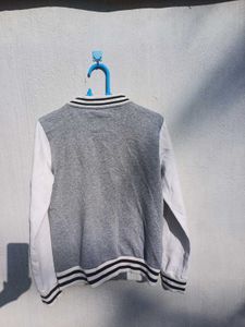 Grey Varsity Jacket - Size S