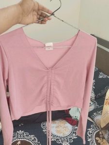 Long Sleeves Crop Top
