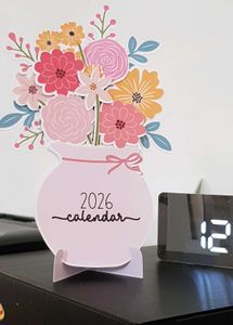 2026 Floral Desk Calendar