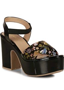 Floral Platform Sandals