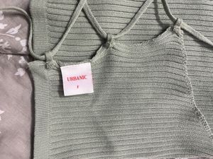 Backless Green Top