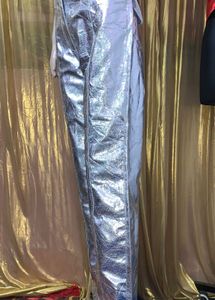 Metallic Silver Pants