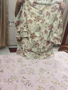 Floral Print Blouse with Ruffle Detail