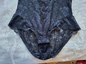 Black Lace Shaping Bodysuit
