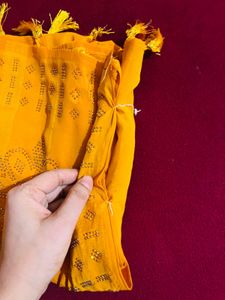 Yellow Saree New With Tag