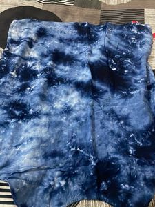 Blue Tie-Dye Embroidered Kurta