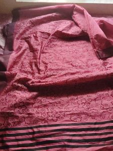 Floral Embroidery Saree With Blouse Piece