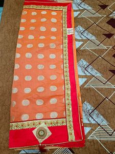 Party Wear Saree With Blouse Piece