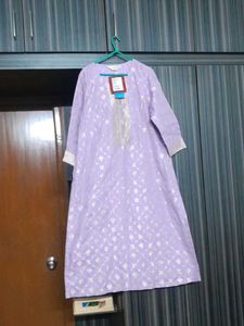 Lavender Kurta biba with price tag Length 47