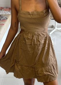 Beige Backless Dress