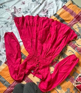 Pink Tiered Mini Dress