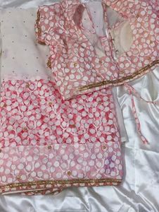 White Party Wear Saree