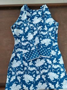 Blue Floral Kurti