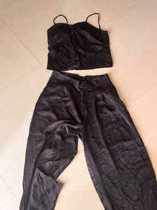 Black Silky Co Ord