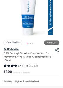 Benzoyl Peroxide Face Wash
