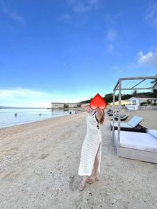 White Beach Crochet Dress