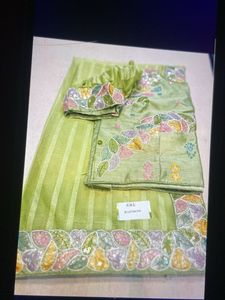 Green Striped and Floral Set