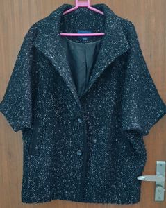PIERRE CARDIN Textured Black Coat