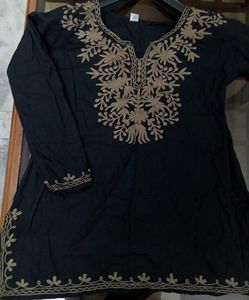 Embroidered Black Kurti🎉