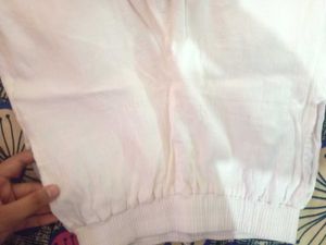 White Cotton Joggers
