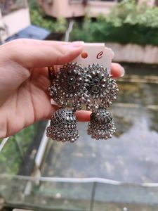 Beautiful Oxidised Jhumkas ( Pack Of 4)